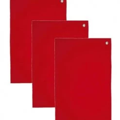 Sensei Maison Tabliers Et Torchons 3 Torchons En Coton Lavé Avec œillet Rubis 50x70 Cm