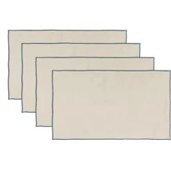 Febronie 4x Sets De Table En Lin Lavé 30x50 Rose Poudré Bordure Violine -Tabliers et torchons Soldes 4x sets de table en lin lave 30x50 latte bordure bleu encre 7