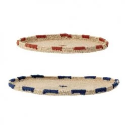 Bloomingville Sets De Table Assiette Décorative En Fibres Naturelles Beige