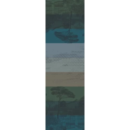 Garnier Thiebaut Chemins De Table Chemin De Table Antitache Déperlant Pur Coton Vert 54X180 2 Garnier Thiebaut Chemins De Table Chemin De Table Antitache Déperlant Pur Coton Vert 54X180 – Image 2