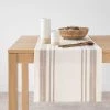 Maisons Du Monde Chemins De Table Chemin De Table Blanc Et Marron En Coton 48x150