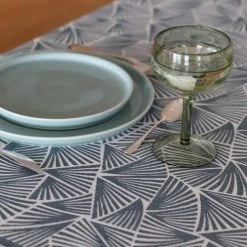 Maison Jean-Vier Chemins De Table Chemin De Table Bleu 50x155 Cm -Tabliers et torchons Soldes chemin de table bleu 50x155 cm 3