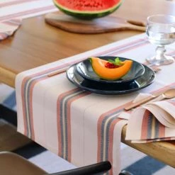 Maison Jean-Vier Chemins De Table Chemin De Table Coton Et Lin Terracotta 50x155 Cm