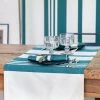 Maison Jean-Vier Chemins De Table Chemin De Table Coton Vert 50x155 Cm