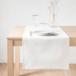 Maisons Du Monde Chemin De Table Noël Chemin De Table écru Motifs Dorés 48x150