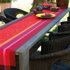 Le Jacquard Français Chemins De Table Chemin De Table En Coton Gariguette 55 X 150