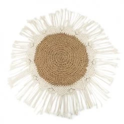 Bazar Bizar Sets De Table Chemin De Table En Coton Naturel Et Blanc