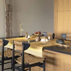 Le Jacquard Français Chemins De Table Chemin De Table En Coton Panthere 50 X 150 -Tabliers et torchons Soldes chemin de table en coton panthere 50 x 150 2