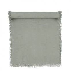 Mica Decorations Chemins De Table Chemin De Table En Coton Vert L180