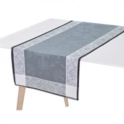 Le Jacquard Français Chemins De Table Chemin De Table En Lin Ardoise 55 X 150 -Tabliers et torchons Soldes chemin de table en lin ardoise 55 x 150 2