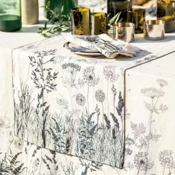Garnier Thiebaut Chemins De Table Chemin De Table Pur Lin Noir Et Blanc 50X155