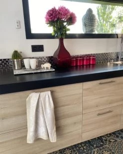 Le Comptoir De La Plage Tabliers Et Torchons Deux Duos Torchons Assortis Bicolores Beige Ginkos 50 X 70 -Tabliers et torchons Soldes deux duos torchons assortis bicolores beige ginkos 50 x 70 3