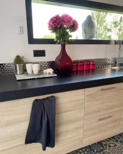 Le Comptoir De La Plage Tabliers Et Torchons Deux Duos Torchons Assortis Bicolores Carreaux Gris -Tabliers et torchons Soldes deux duos torchons assortis bicolores carreaux gris 3