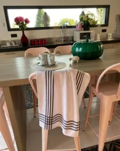 Le Comptoir De La Plage Tabliers Et Torchons Deux Duos Torchons Assortis Bicolores Rayés Gris 50 X 70 -Tabliers et torchons Soldes deux duos torchons assortis bicolores rayes gris 50 x 70 5