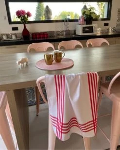 Le Comptoir De La Plage Tabliers Et Torchons Deux Duos Torchons Assortis Bicolores Rayés Rouges 50 X 70 -Tabliers et torchons Soldes deux duos torchons assortis bicolores rayes rouges 50 x 70 5