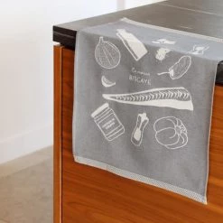 Maison Jean-Vier Tabliers Et Torchons Essuie-mains Coton Gris 45x60 Cm -Tabliers et torchons Soldes essuie mains coton gris 45x60 cm 2