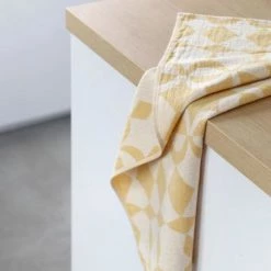 Maison Jean-Vier Tabliers Et Torchons Essuie-mains Coton Jaune -Tabliers et torchons Soldes essuie mains coton jaune 3