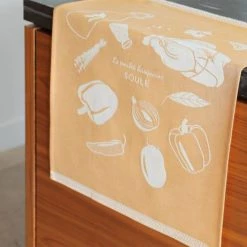 Maison Jean-Vier Tabliers Et Torchons Essuie-mains Coton Orange 45x60 Cm -Tabliers et torchons Soldes essuie mains coton orange 45x60 cm 2