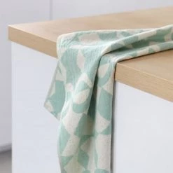 Maison Jean-Vier Tabliers Et Torchons Essuie-mains Coton Vert -Tabliers et torchons Soldes essuie mains coton vert 3