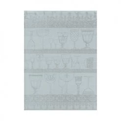 Le Jacquard Français Tabliers Et Torchons Essuie-verres En Lin Brume 60 X 80