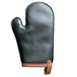 Maison Thuret Tabliers Et Torchons Gant Manique En Cuir Noir 30 X 21 Cm