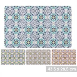 Wadiga Lot De 12 Sets De Table Vinyle Motif Mosaïque -Tabliers et torchons Soldes lot de 12 sets de table vinyle motif mosaique 2