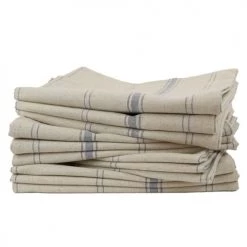 Linandelle Tabliers Et Torchons Lot De 12 Torchons En Lin Bleu