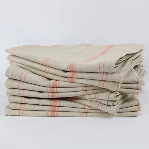 Linandelle Tabliers Et Torchons Lot De 12 Torchons En Lin Orange 2 Linandelle Tabliers Et Torchons Lot De 12 Torchons En Lin Orange – Image 2