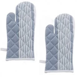 Sensei Maison Tabliers Et Torchons Lot De 2 Gants à Four Bleu 17x33 Cm