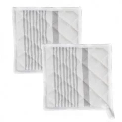 Sensei Maison Tabliers Et Torchons Lot De 2 Maniques Blanc/glacier 20x20 Cm