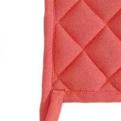 Sensei Maison Tabliers Et Torchons Lot De 2 Maniques De Cuisine Corail 20x20 Cm -Tabliers et torchons Soldes lot de 2 maniques de cuisine corail 20x20 cm 3