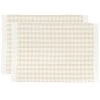 Maisons Du Monde Nappes Et Serviettes Lot De 2 - Set De Table En Coton à Motifs Vichy écrus Et Beiges (x2) 33x48 - Lot De 2