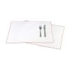 Blanc Cerise Lot De 2 Sets De Table En Lin Lavé 38x48 Cm Blanc