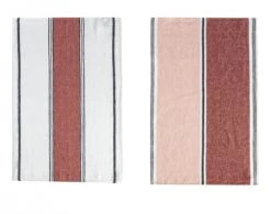 Becquet Tabliers Et Torchons Lot De 2 Torchons 50x70 Rouge En Lin