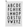 Design Letters Tabliers Et Torchons Lot De 2 Torchons Alphabet Coton Blanc