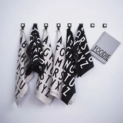 Design Letters Tabliers Et Torchons Lot De 2 Torchons Alphabet Coton Noir -Tabliers et torchons Soldes lot de 2 torchons alphabet coton noir 4