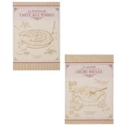 Coucke Tabliers Et Torchons Lot De 2 Torchons En Coton Beige 50x75