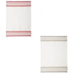 Coucke Tabliers Et Torchons Lot De 2 Torchons En Pur Lin En Beige 50x75