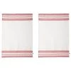 Coucke Tabliers Et Torchons Lot De 2 Torchons En Pur Lin En Rouge 50x75