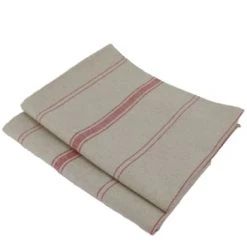 Linandelle Tabliers Et Torchons Lot De 2 Torchons Métis En Lin Rouge -Tabliers et torchons Soldes lot de 2 torchons metis en lin rouge 4