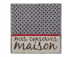 Becquet Tabliers Et Torchons Lot De 3 Essuies-mains Gris En Coton 50x50