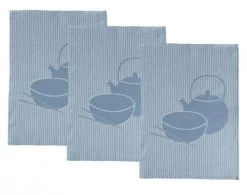 Becquet Tabliers Et Torchons Lot De 3 Torchons 50x70 Bleu En Coton