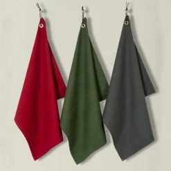 Sensei Maison Tabliers Et Torchons Lot De 3 Torchons Avec œillet Rubis 50x70 Cm -Tabliers et torchons Soldes lot de 3 torchons avec oeillet rubis 50x70 cm 3