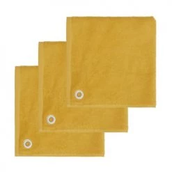 Sensei Maison Tabliers Et Torchons Lot De 3 Torchons Carrés Avec œillet Safran 50x50 Cm