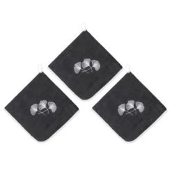 Sensei Maison Tabliers Et Torchons Lot De 3 Torchons Carrés Carbone 50x50 Cm -Tabliers et torchons Soldes lot de 3 torchons carres carbone 50x50 cm 3