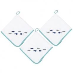 Sensei Maison Tabliers Et Torchons Lot De 3 Torchons Coton Carrés Blanc 50x50 Cm