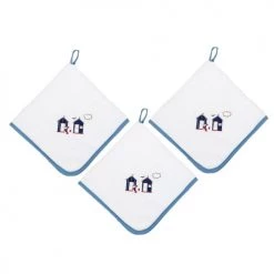 Sensei Maison Tabliers Et Torchons Lot De 3 Torchons Coton Carrés Blanc 50x50 Cm