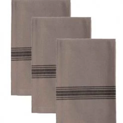 Sensei Maison Tabliers Et Torchons Lot De 3 Torchons Coton Greige 50x70 Cm