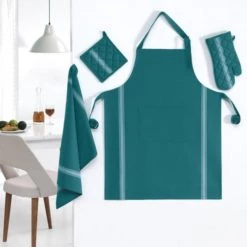 Sensei Maison Tabliers Et Torchons Lot De 3 Torchons Coton Petrol 50x70 Cm -Tabliers et torchons Soldes lot de 3 torchons coton petrol 50x70 cm 2