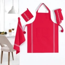 Sensei Maison Tabliers Et Torchons Lot De 3 Torchons Coton Rubis 50x70 Cm -Tabliers et torchons Soldes lot de 3 torchons coton rubis 50x70 cm 2